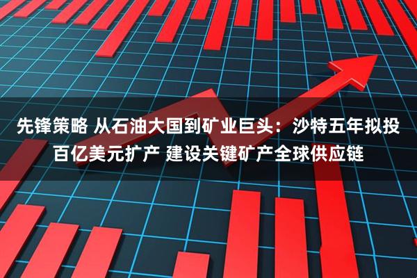 先锋策略 从石油大国到矿业巨头：沙特五年拟投百亿美元扩产 建设关键矿产全球供应链